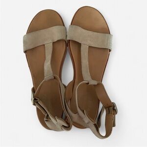 Kork-Ease Zukey T-Strap Leather Suede Sandals Size 9